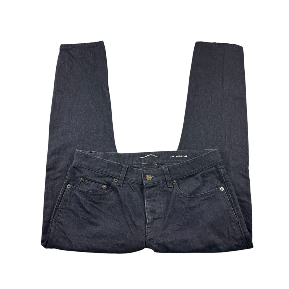 Saint Laurent Paris Current Black Button Fly Denim Jeans Size 32x27